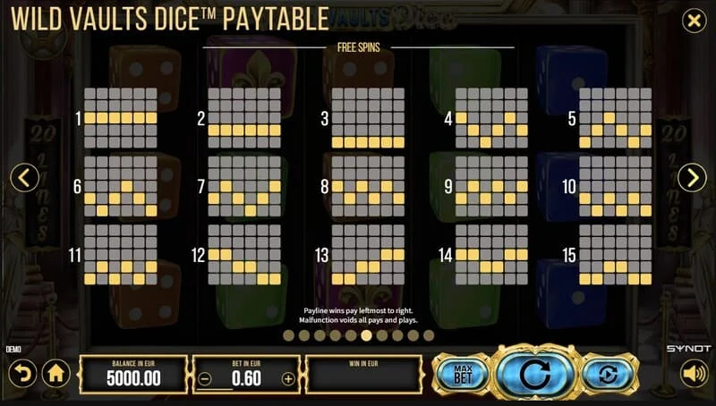 Wild Vaults Dice – Kort Gamble-skærm med kortfarve-dobbelt op
